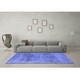 thumbnail image 3 of Ahgly Company Indoor Square Oriental Blue Industrial Area Rugs, 7' Square, 3 of 4
