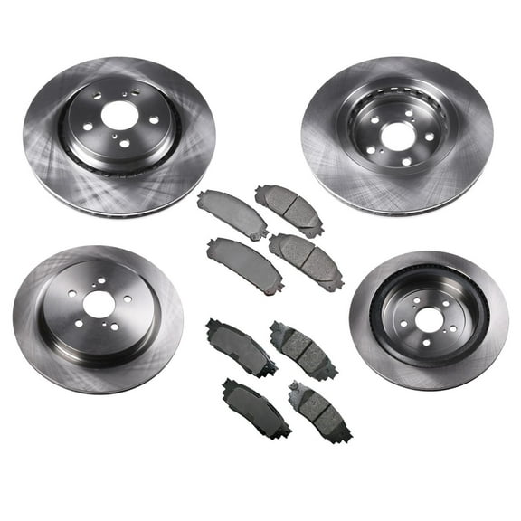 Front & Rear Disc Brake Rotors W Ceramic Pads Fits For 2016-2021 Lexus RX350