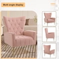 thumbnail image 4 of Modern Accent Chair with Ottoman, Comfy Armchair for Living Room, Bedroom, Apartment, Office Pink, 4 of 5