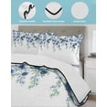 thumbnail image 4 of Blue Roses Twin XL Size Down Alternative Comforter,Lightweight Comforter Quilt Bedding Set with Pillow Shams Spring Floral Elegant Pastoral Flowers Botanical Bed Comforter Duvet Insert 68"x98", 4 of 7