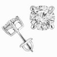 thumbnail image 7 of 1/5 Carats Total Weight Solitaire Diamond Earrings GH/I2-I3 14K White Gold, 7 of 7