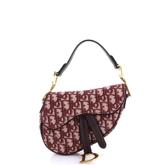 Pre-Owned Saddle Handbag Oblique Canvas Mini By Rebag