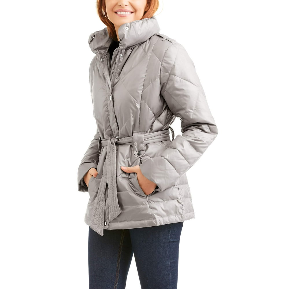 Big Chill - Women’s Belted Puffer Jacket Coat - Walmart.com - Walmart.com