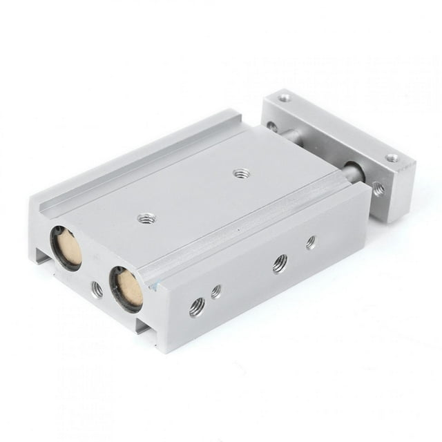 LYUMO Double‑Rod Air Cylinder,Pneumatic Cylinder,Double‑Rod Air Cylinder Guide Rod Plate Double Guided Pneumatic Slide Bearing Cushioned