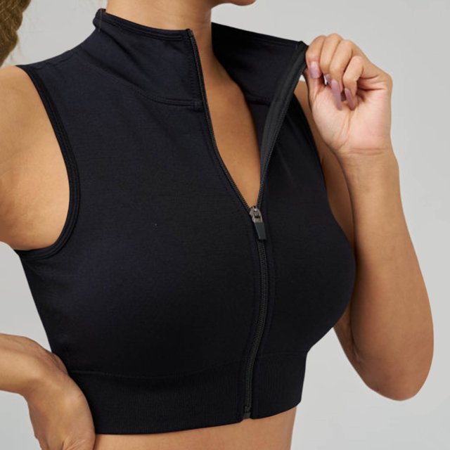 Product Classification Camisoles & Tanks Product Title Ladies' Comfortable and Casual High Neck Zipper Quick Drying Sports Vest Platform Competitor Title Hem Tank Top for Women Sleeveless Full Zip Up