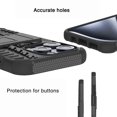 thumbnail image 3 of Asuwish Compatible with iPhone 15 Pro 6.1 inch Phone Case Tempered Glass Screen Protector Slim Stand Hybrid Heavy Duty Rugged Protective Cell Cover for i Phone15 i15 15Case Women Men Black, 3 of 8