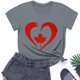 thumbnail image 2 of Camisas de Manga Corta para las Mujeres Impresión de Manga Corta Cuello Redondo, Camisa Casual de Poliéster para las Mujeres, Lavado de Manos, 2 of 8