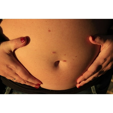 - Pregnancy Mama Gestation Belly Button Barriga Poster Print 24 x 36