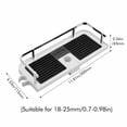 thumbnail image 4 of HaoXun Adjustable Shower Shelf with Non-Perforated Installation - ABS Plastic Bathroom Storage Rack with Hollow Drainage Base and Curved Fence for Shower Organization, 4 of 9