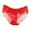 Red, variant on Lace Low Waist Seamless Mesh Triangle Breathable Cotton Gusset Panties For Women Sheer Pink,M