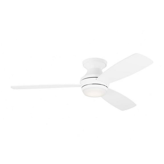 3 Blade Ceiling Fan with Light Kit in Modern Style-10.8 inches Tall and 52 inches Wide-Matte White Finish Bailey Street Home 96-Bel-4828537