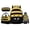 Cartoon Bee, variant on Fire Flame Soccer Sport Backpack Set, 17 Inch Boys Casual School Bookbag Including Lunch Bag, Stationery Pouch and Water Bottle Carrier