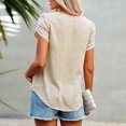thumbnail image 4 of Kovlvoll Womens Short Sleeve Tops Crewneck Casual Fashion Outwear Shirts Summer Loose Comfy Tunic Top Blouse, 4 of 7
