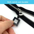 thumbnail image 4 of Tirador deslizante de cremallera desmontable, kit de reparación de cabeza de cremallera de Metal de repuesto Universal para manualidades, bolsos de equipaje, ropa, 5 piezas, 4 of 4