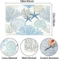 thumbnail image 3 of Coastal Placemats Washable, Linen Rectangular Place Mats Set of 4, Dining Table Decor for Living Room, Kitchen, Farmhouse and Outdoor (Blue, 12x18 Inch), 3 of 5