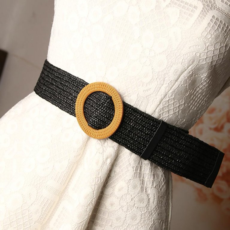 Woven Belts Women Straw Woven Elastic Waist Belt Bohemian  display picture 2