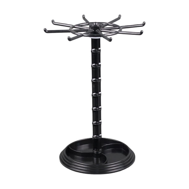 Organizador de joyas, organizador de collares, expositor de joyas para colgantes y baratijas. alto negro