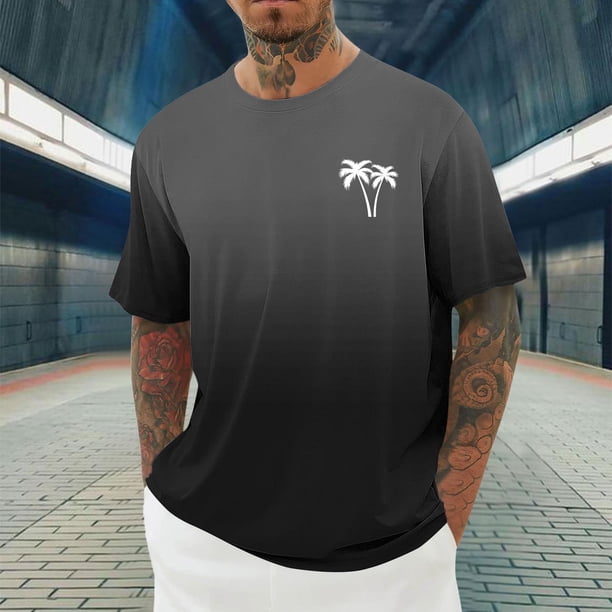 Tops para hombre, blusas y camisas de cuello redondo y manga corta para hombre, blusas casuales de moda para hombre, blusas deportivas de cuello redondo y manga corta, blusas de poliéster para hombre
