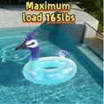 thumbnail image 3 of Inflatable Peacock Pool Float Ride On Fun Pool Floats Summer Beach Swimming Pool Party Lounge Raft Decorations Toys for Kids Adults, 3 of 9