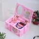 thumbnail image 3 of Caja de joyería Musical rosa, caja de música de dibujos animados cuadrada de plástico, caja de almacenamiento de joyas, caja de música de princesa bailarina, el mejor regalo para niñas Xemadio 2035259-1, 3 of 9