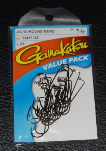 gamakatsu jig 60 FE LW round bend 3/0 value pack 61413-25 hooks 