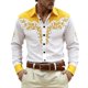 thumbnail image 1 of Camisetas de Navidad de Manga Larga de los Hombres Imprimir de Moda Casual Manga Larga Turndown Collar Blusa para Primavera Invierno Al Aire Libre Diario, 1 of 4