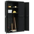 thumbnail image 2 of vidaXL Armoire de Rangement d'Extérieur Noire 97x37x165 cm PP, 2 of 5