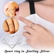 thumbnail image 5 of Guardurnaity Anillo de corazón portátil para mujer, ceremonia de boda, fiesta, banquete, niñas, anillos románticos de plata, joyería, mano, Ropa, zapatos y accesorios Miscelánea, 5 of 6