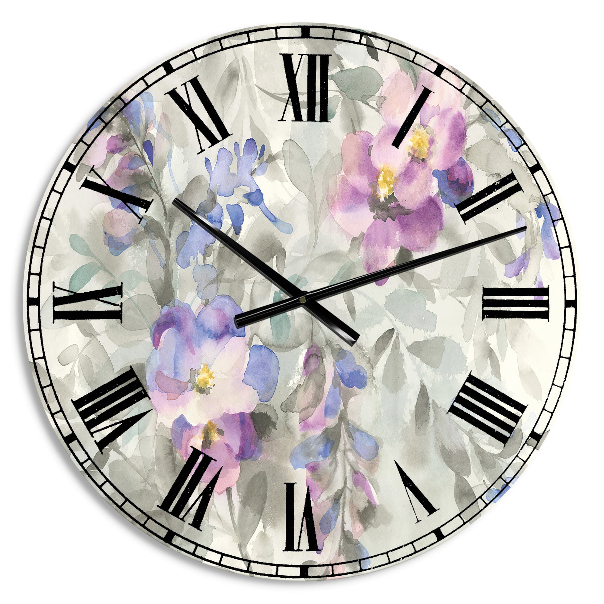 Designart 'Garden Dreams Flower' Farmhouse wall clock - Walmart.com