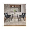 thumbnail image 1 of Qinaqin Set de 2 Upholstered cm Profundidadining Chairs. Mid-Century Moderno Armless Kitchen Chairs con Cuero Sintético Back y Metálico Legs para Sala de, 1 of 6