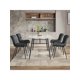thumbnail image 1 of Set of 2 forrado dining sillas. mid-century moderno armless kitchen sillas con faux leather, back, y metal legs para dining room, dormitorio, o reception waiting room, 1 of 7