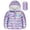Hood Metallic Deep Purple, variant on Girls Puffer Jacket Packable Hooded Warmth Padded Winter Coat Metallic Shine Outerwear 10-12Years