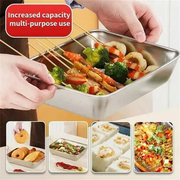 Recipientes Herméticos de Acero Inoxidable para Almacenar Alimentos, Sin Bpa, Organizador de Despensa, Juego de 3, para Preparar Comidas y Guardar Sobras.