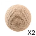 thumbnail image 1 of Bolas Rascadoras para Gatos Yinane Cuerda de Sisal Beige 2 Piezas, 1 of 8