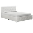 thumbnail image 6 of DHP Dakota Tufted Upholstered Storage Bed Frame, Queen, White Faux Leather, 6 of 21