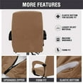 thumbnail image 5 of Qingruibz Velvet Plush Stretch Computer Office Chair Cover with Armrest,Solid Color Spandex Slipcover Protective,Removable Stretchable Universal Desk Chair Covers, Rotating Chair, Brown-L, 5 of 9