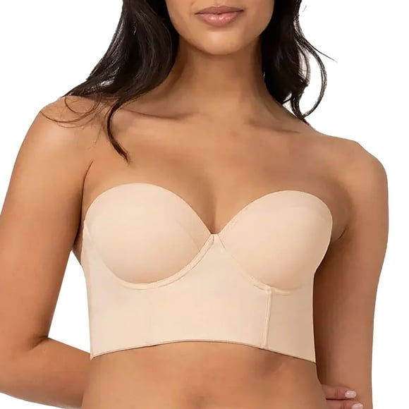 Outfmvch Strapless Bra Strapless Bra Push Up Push Up Bra Women's Strapless Half Cup Up Bra Womens Underwear(clearance) Beige J