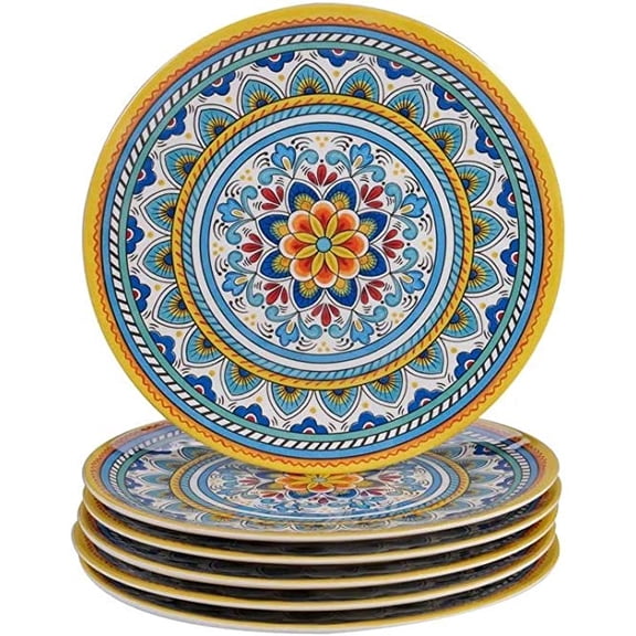 Certified International 28180 Portofino 1 pc Dinner Plate, Melamine Heavy Weight, 450 Grams, 11-inch Diameter