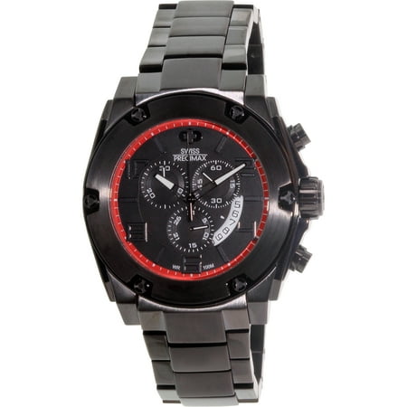 Swiss Precimax Men's Admiral Pro SP13024 Black Stainless-Steel Swiss Chronograph Sport Watch