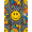 Yellow, Pattern 17, variant on ODIKA 8'x10' Washable Area Rug Non-Shedding, Easy Care, Graphic Contemporary Face Featuring Cheerful Beast for King Size Bedroom Under Bed, Master Suite