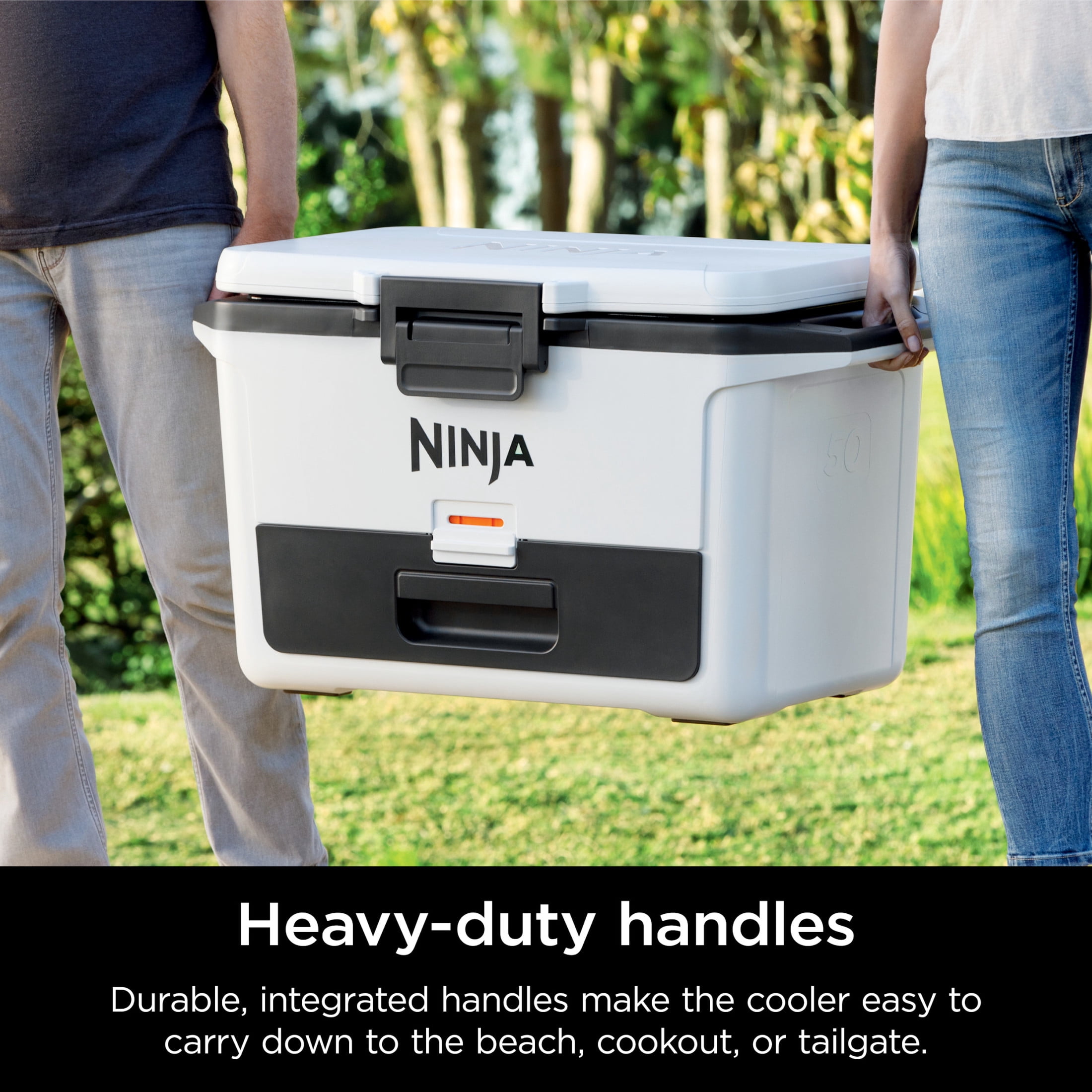 Ninja FrostVault 50-Qt Hard Cooler with Cold Dry Zone, Integrated Fridge-Temp Dry Storage Drawer, Premium Heavy-Duty Insulated Cooler, Keeps Ice for Days, FB151WH Cloud White