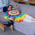 thumbnail image 3 of Colorful Rainbow Tie Dye Spiral Pattern Wearable Oversized Blanket,Wearable Blanket Hoodie for Adults,Cozy Hooded Blankets with Super Pockets,Super Warm Fuzzy Pullover for Women & Men, 3 of 6