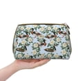 thumbnail image 4 of Cauagu Mallard Ducks And Roses Print Large Cosmetic Bag,Portable Cosmetics Pouch Travel Makeup Bag Large Capacity Travel Makeup Case Organizer Makeup Brush Organizer, 4 of 8