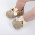 thumbnail image 2 of Baby Girls Shoes Mary Jane Flats Shoes Anti-Slip Soft Rubber Sole Toddler First Walkers Princess Dress Shoes, 2 of 6