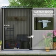 thumbnail image 3 of Topcobe 3.3' x 3.4' Lean-to Garden Storage Shed, Small Outdoor Tool House with Lockable Door for Patio, Backyard, Sheds & Outdoor Storage Clearance, Garden Sheds & Outdoor Storage, Dark Gray, 3 of 5