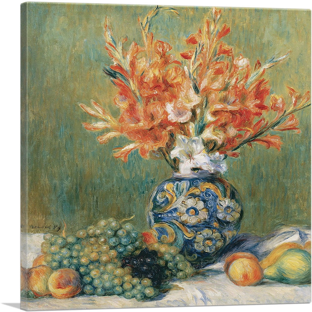 ARTCANVAS Nature Morte Fleurs et Fruits 1889 Impression sur Toile
