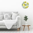 thumbnail image 5 of Watercolor Pineapple and Flower Wall Clock Silent Non Ticking Wooden Wall Clocks Battery Operated 10 Inch Round Wall Decor for Bathroom Kitchen Bedroom, 5 of 8