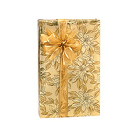 - Foil Golden Poinsetta Holiday /Christmas Gift Wrapping Paper 16ft