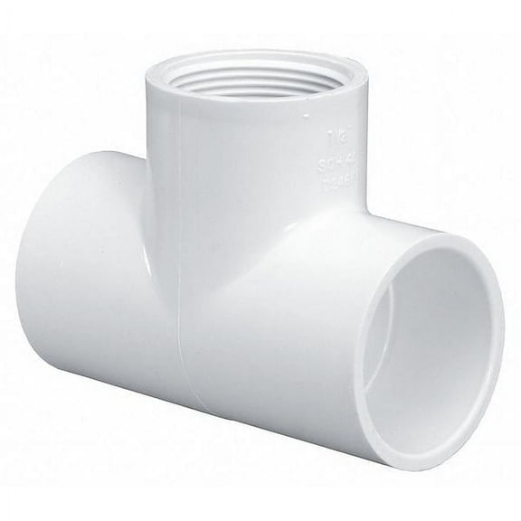 Manufacturer Varies PVC Tee, Socket x Socket x FNPT, 1/2 in Pipe Size 402005BC