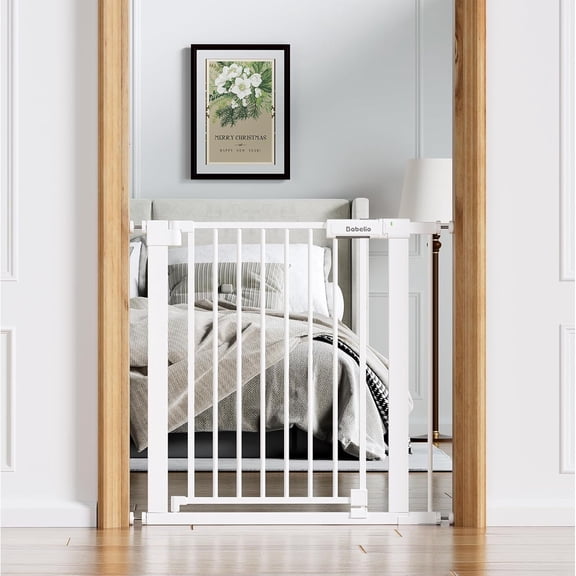 Babelio Baby Gate for Stairs No Drilling, PressGuard, 31-36 in Dog Gate